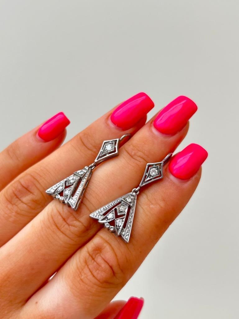 Amazing Diamond Drop Earrings - 5