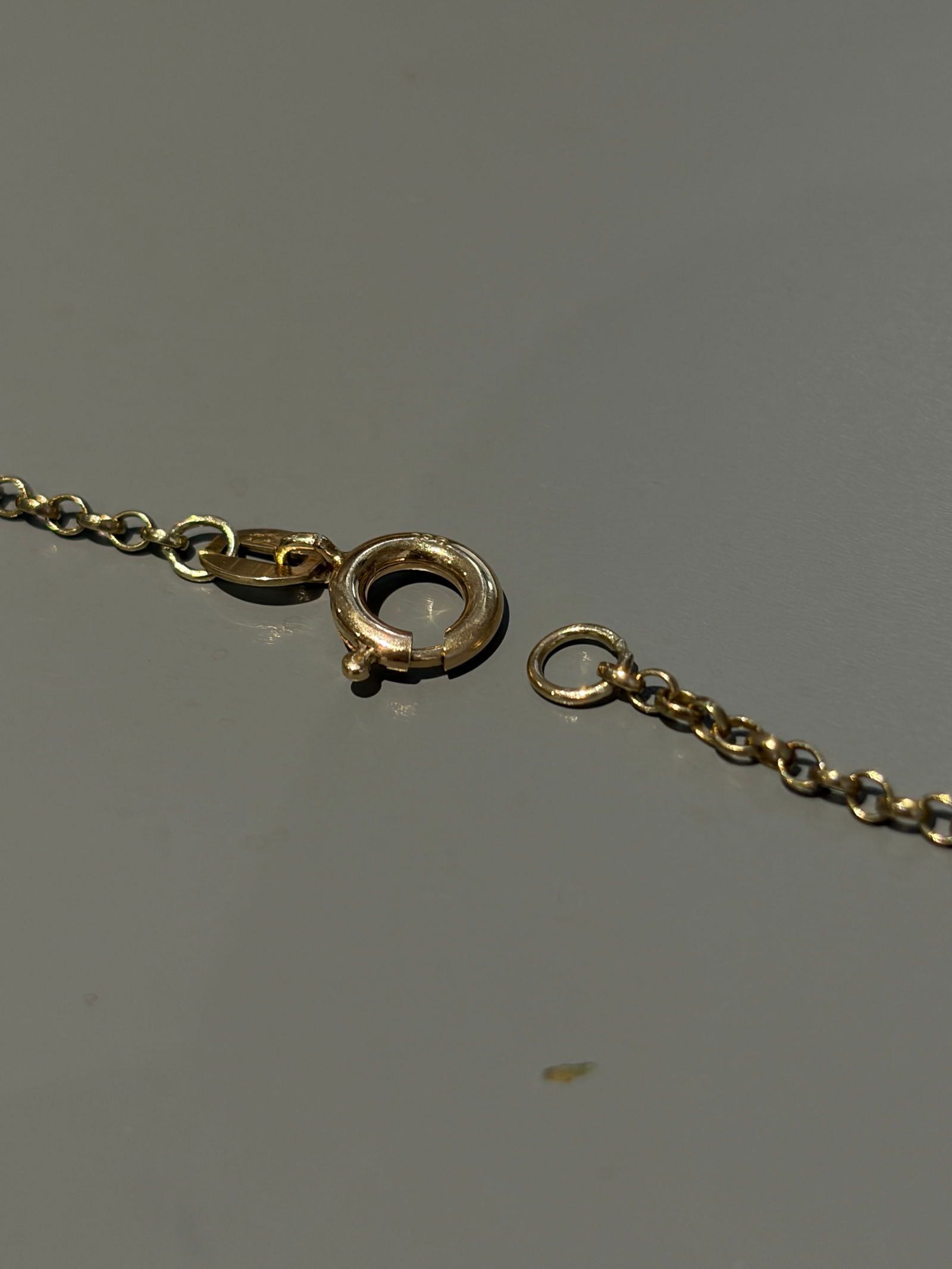 ANTIQUE AMETHYST 9CT YELLOW GOLD NECKLACE - 7