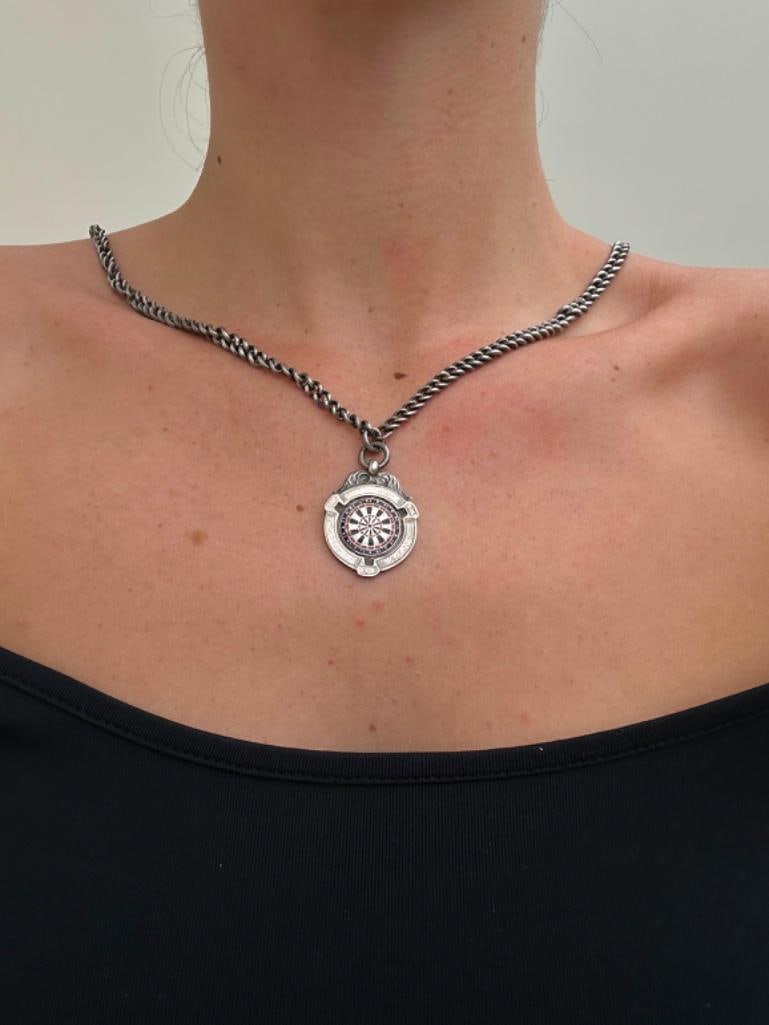 Antique Chunky Victorian Albert Chain Necklace c 1949 - 2