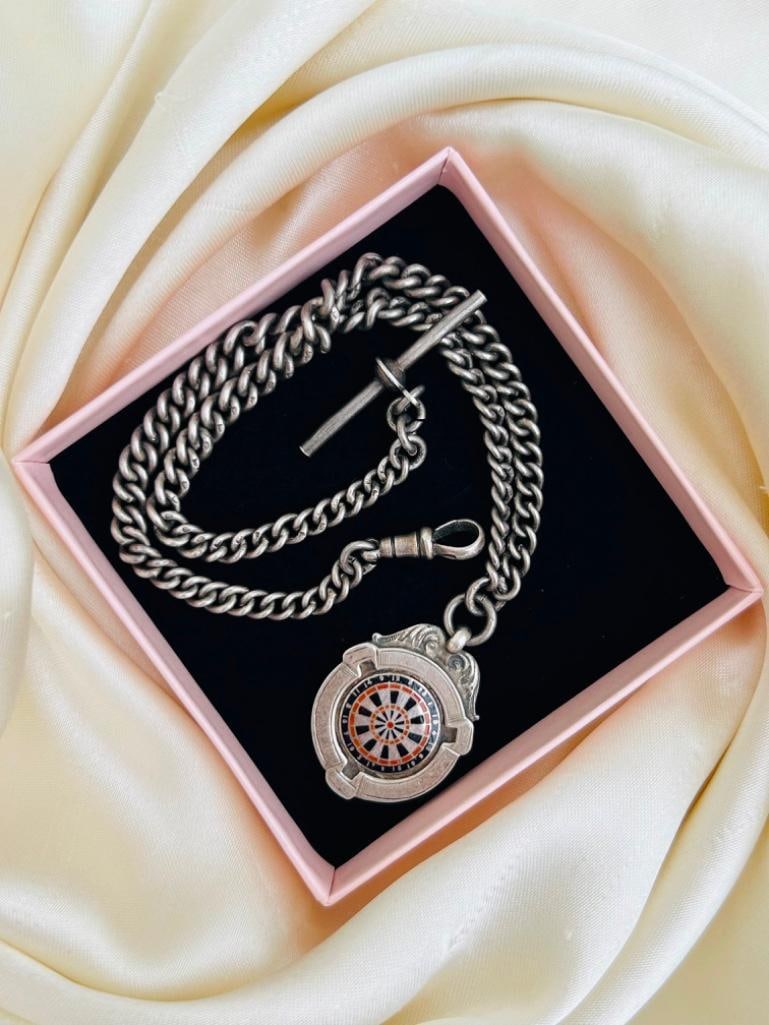 Antique Chunky Victorian Albert Chain Necklace c 1949 - 3