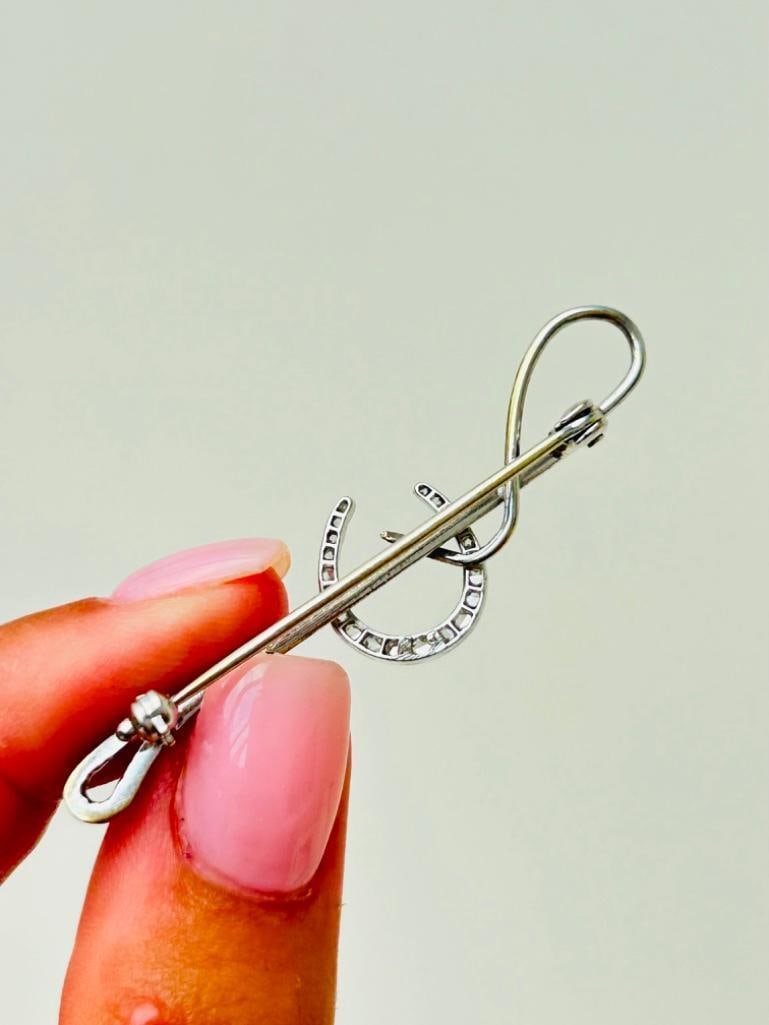 Antique Rose Cut Diamond and Ruby Brooch with Hanging Pearl Heart in Gold the sweetest brooch mea - 3