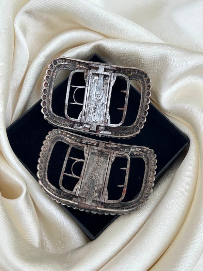 Pair of Georgian Cut Steel Large Buckles - 2