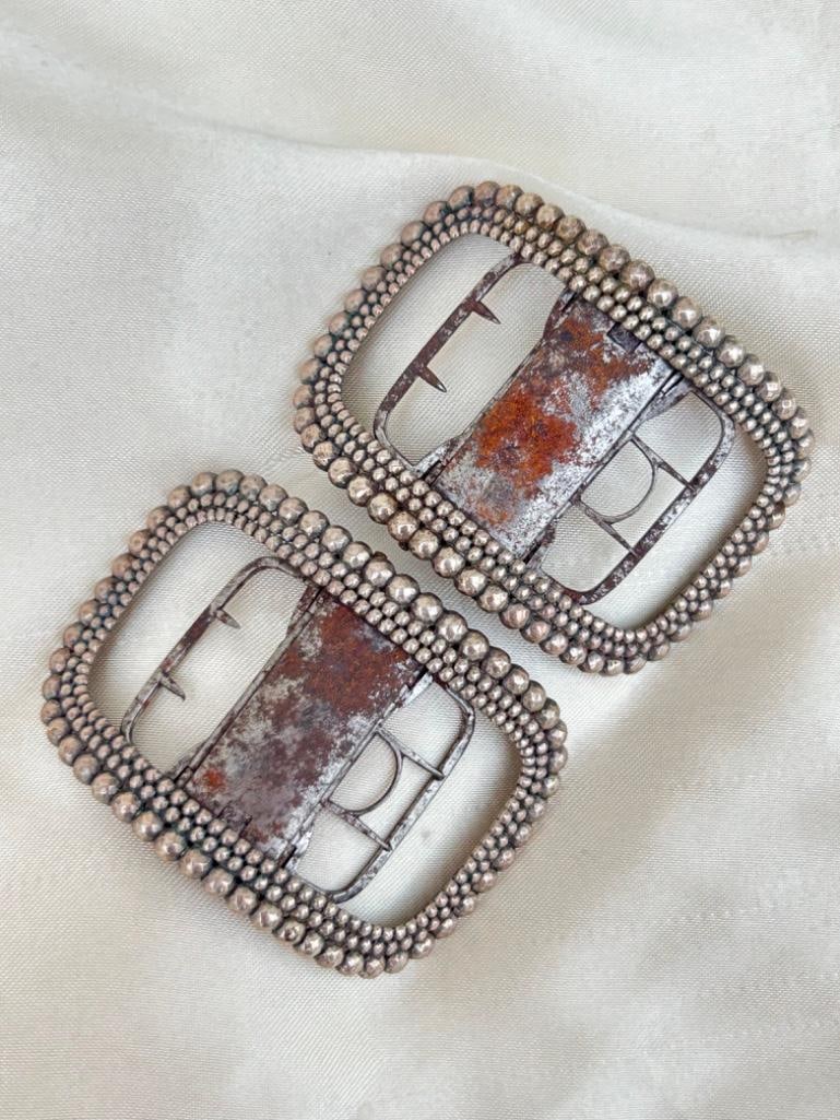 Pair of Georgian Cut Steel Large Buckles - 4
