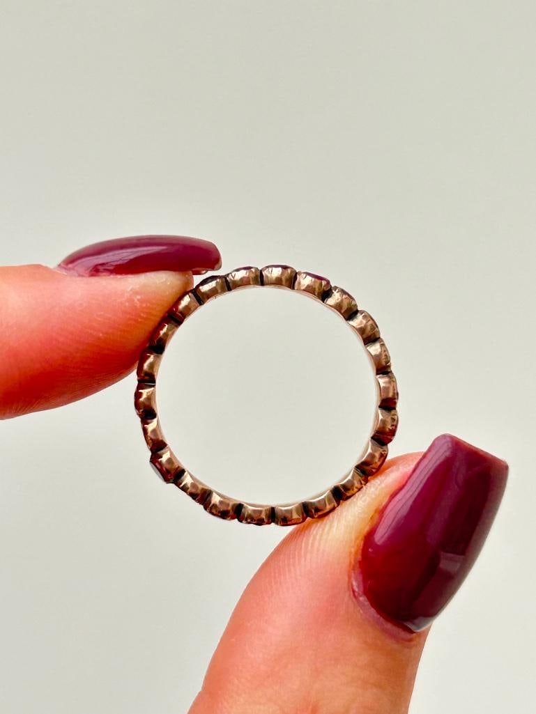 Antique Flat Cut Garnet Full Eternity Band Ring - 2