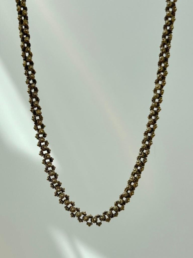 Antique Georgian Fancy Flower Link Chain - 3