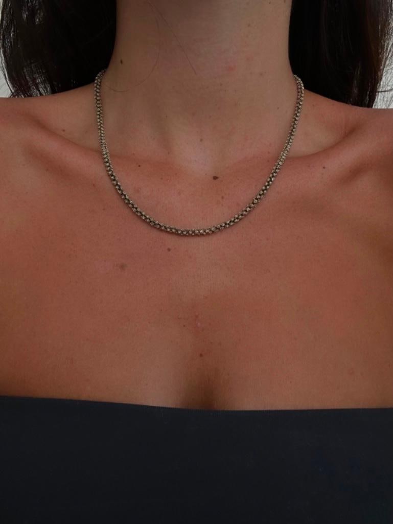 Antique Georgian Fancy Flower Link Chain - 4