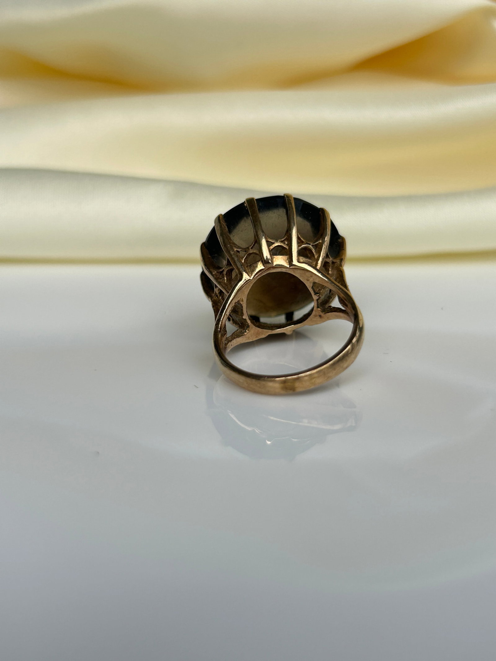 Giant Smokey Quartz Cocktail Ring in 9ct Yellow Gold - 3