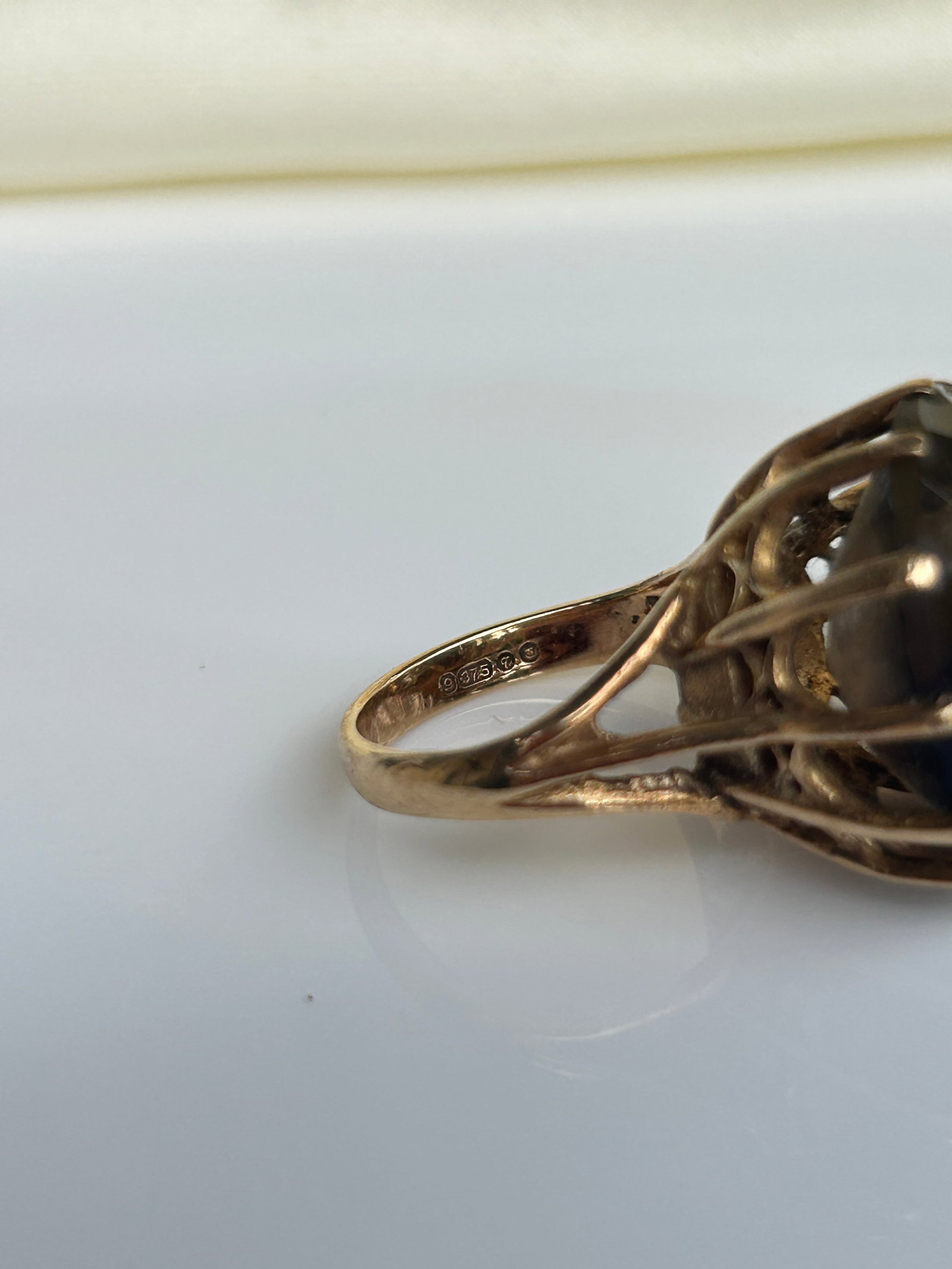 Giant Smokey Quartz Cocktail Ring in 9ct Yellow Gold - 5
