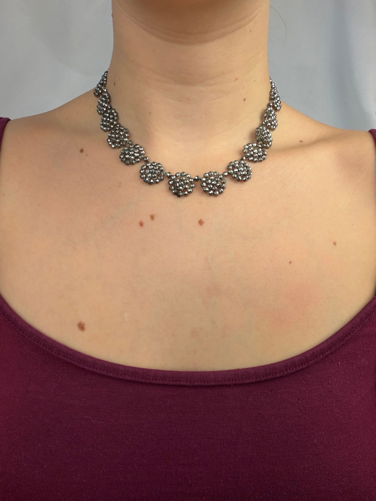 GEORGIAN ERA CUT STEEL RIVIERE NECKLACE - 7