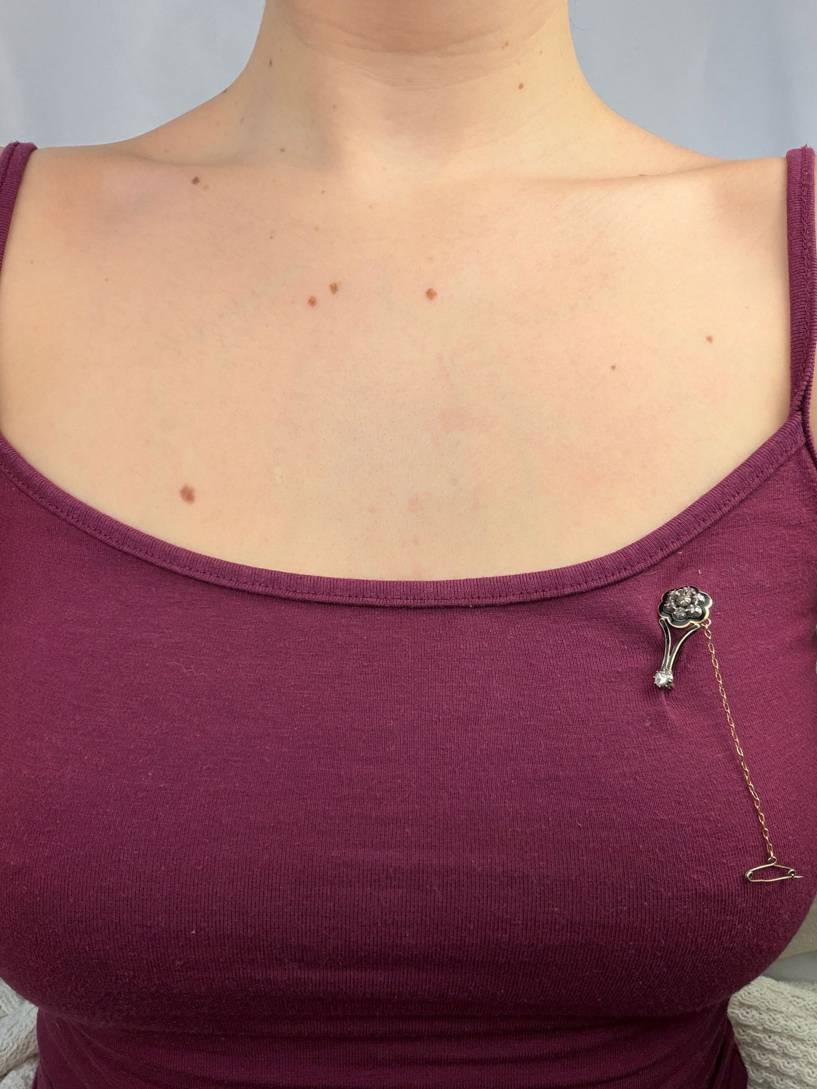 ANTIQUE ROSE CUT DIAMOND AND ENAMEL HALLEYS COMET BROOCH IN GOLD - 7