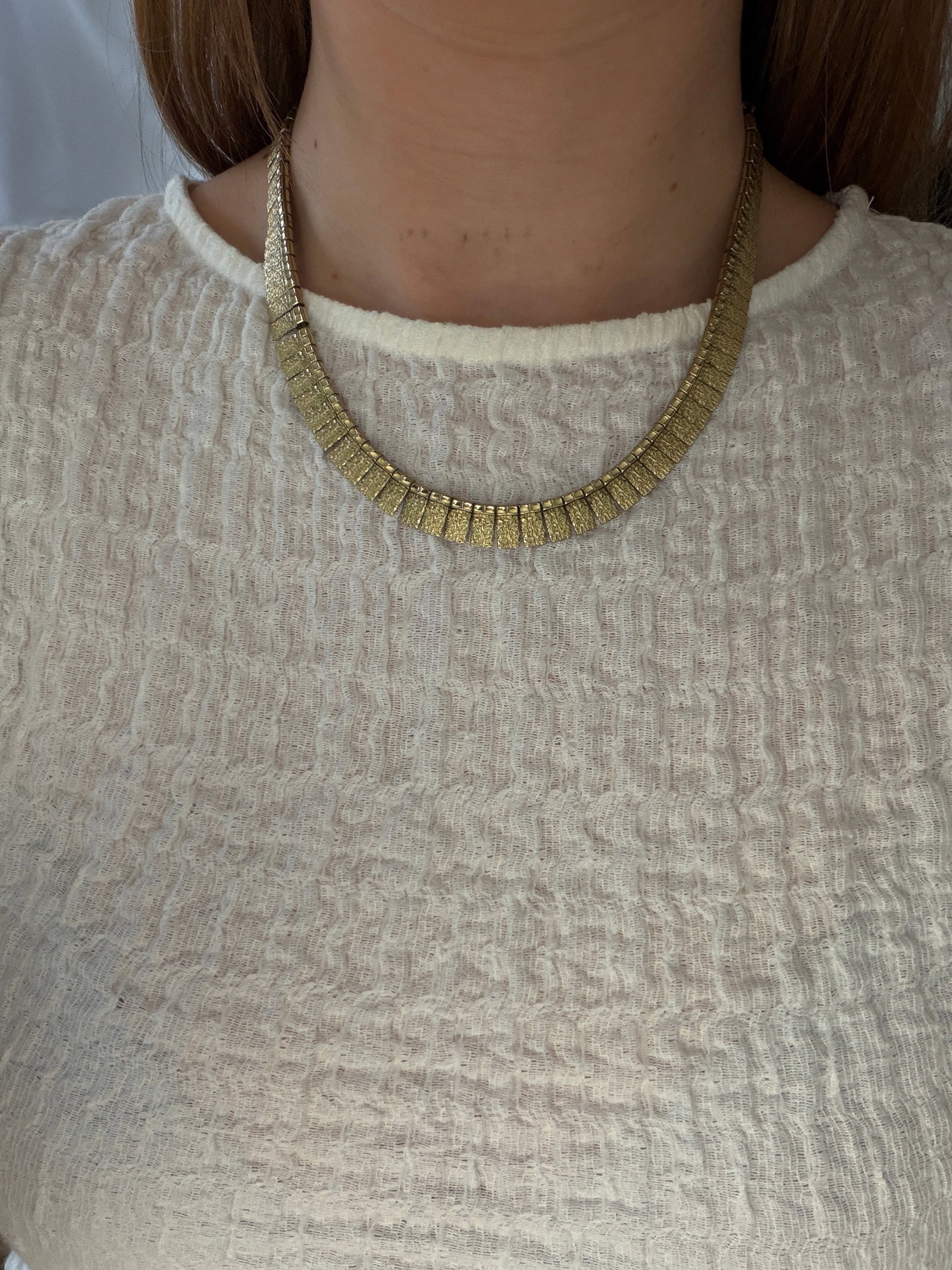 VINTAGE AMERIKANER GOLD PLATED COLLAR / NECKLACE - 5