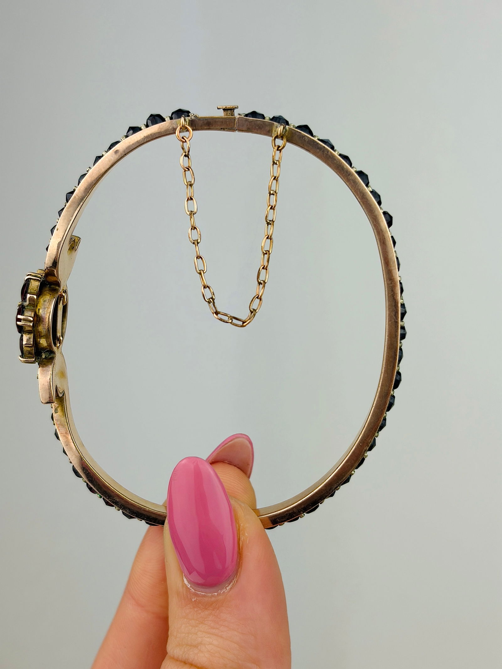 ANTIQUE GARNET BANGLE / BRACELET - 2