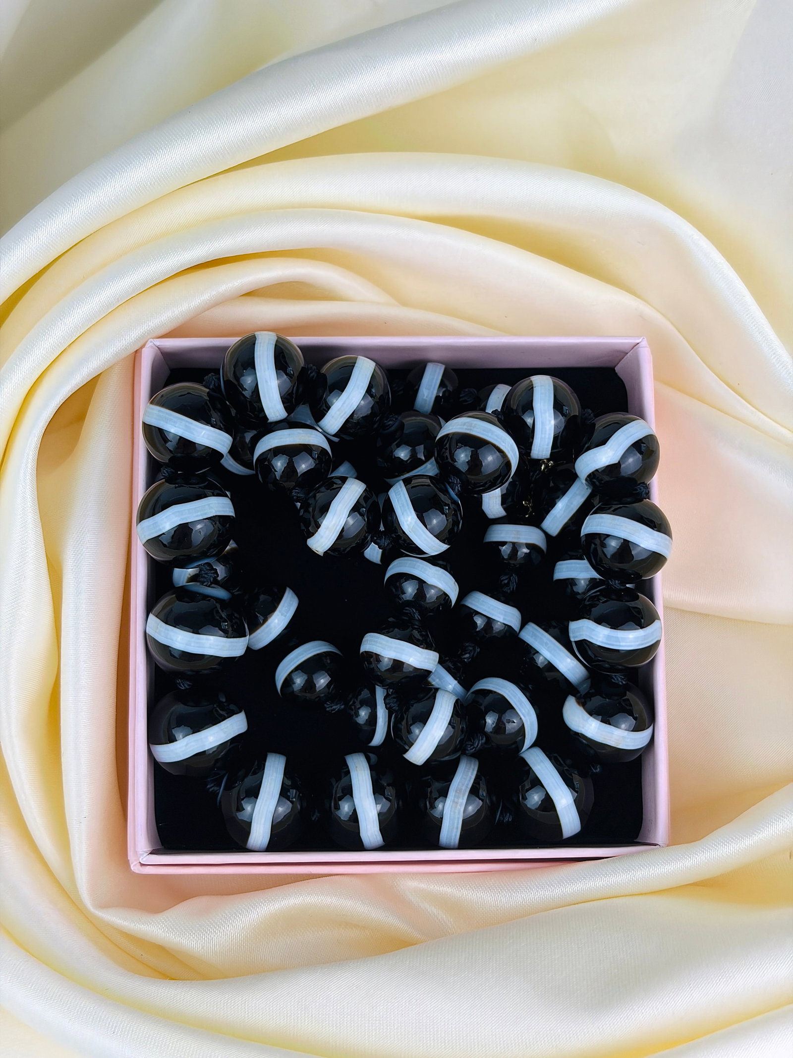 Antique chunky banded agate necklace - 4