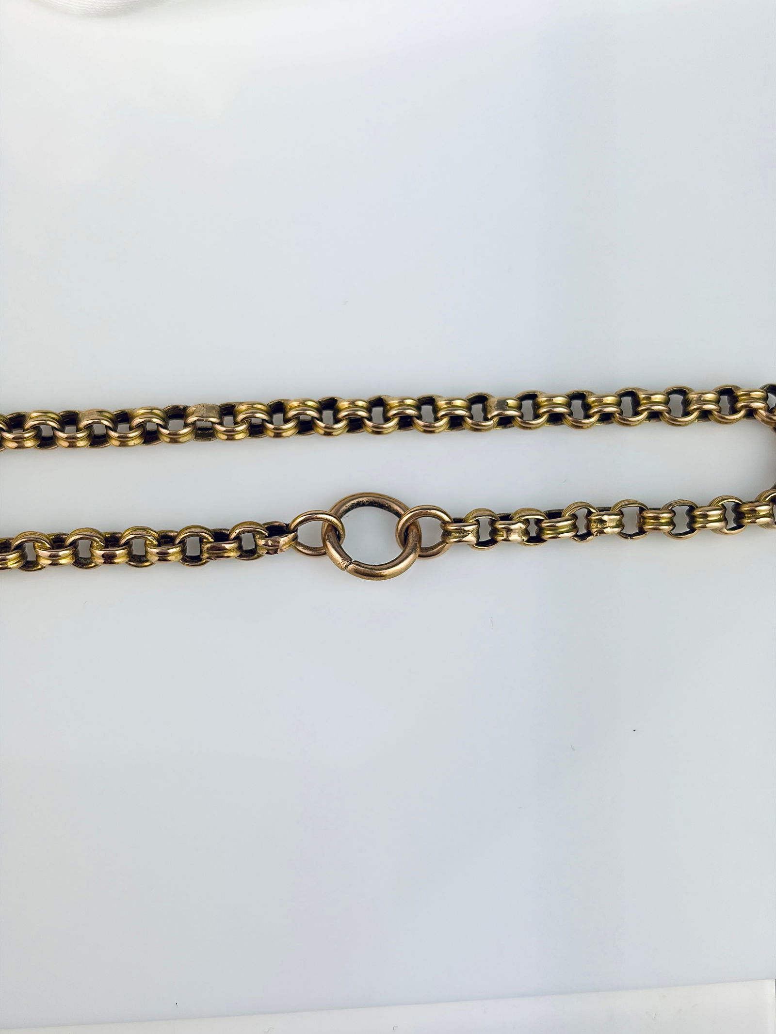 ANTIQUE CHUNKY 9CT GOLD CHAIN WITH DOGCLIP - 3
