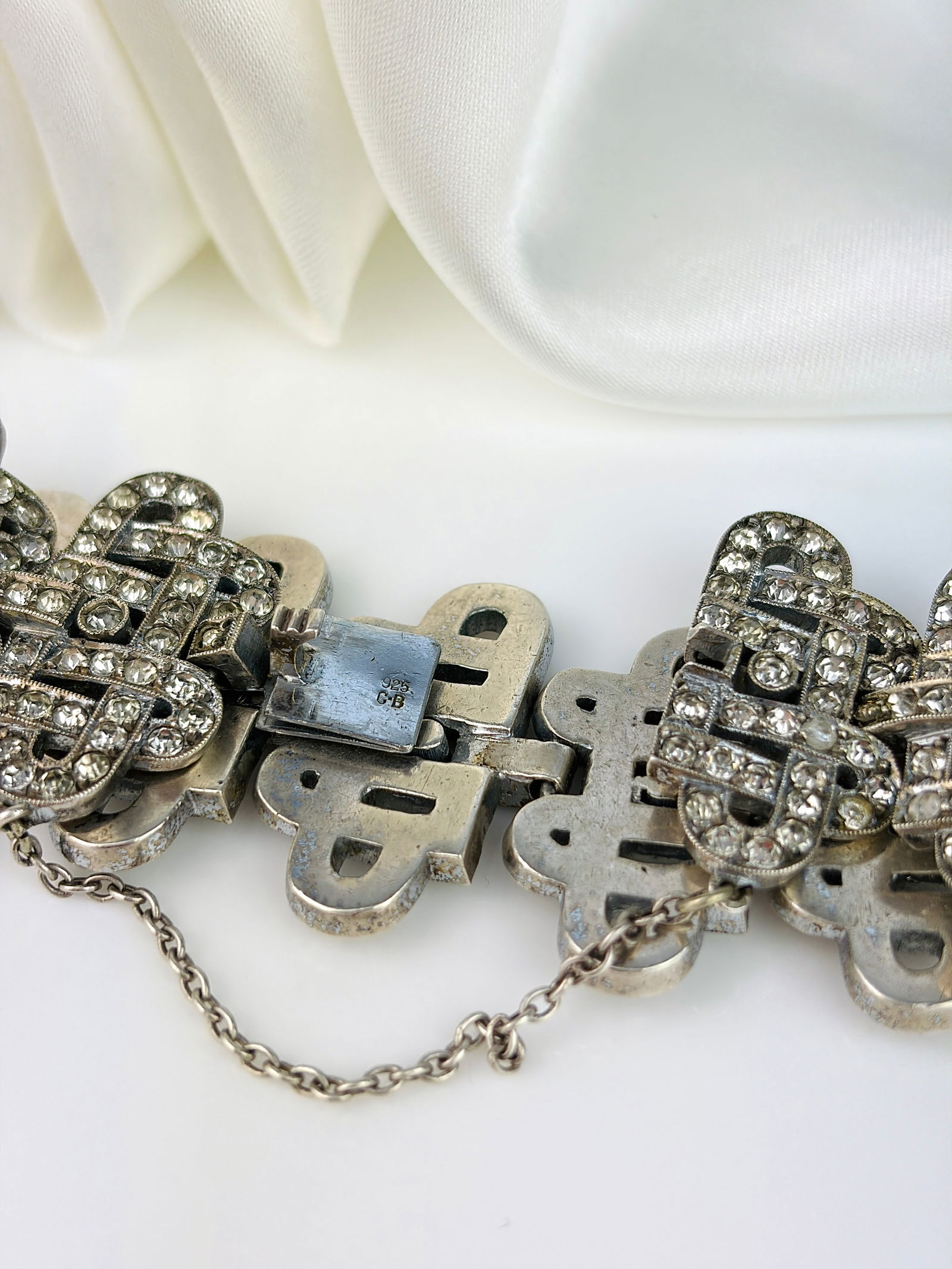 ANTIQUE 925 SILVER PASTE BRACELET - 2