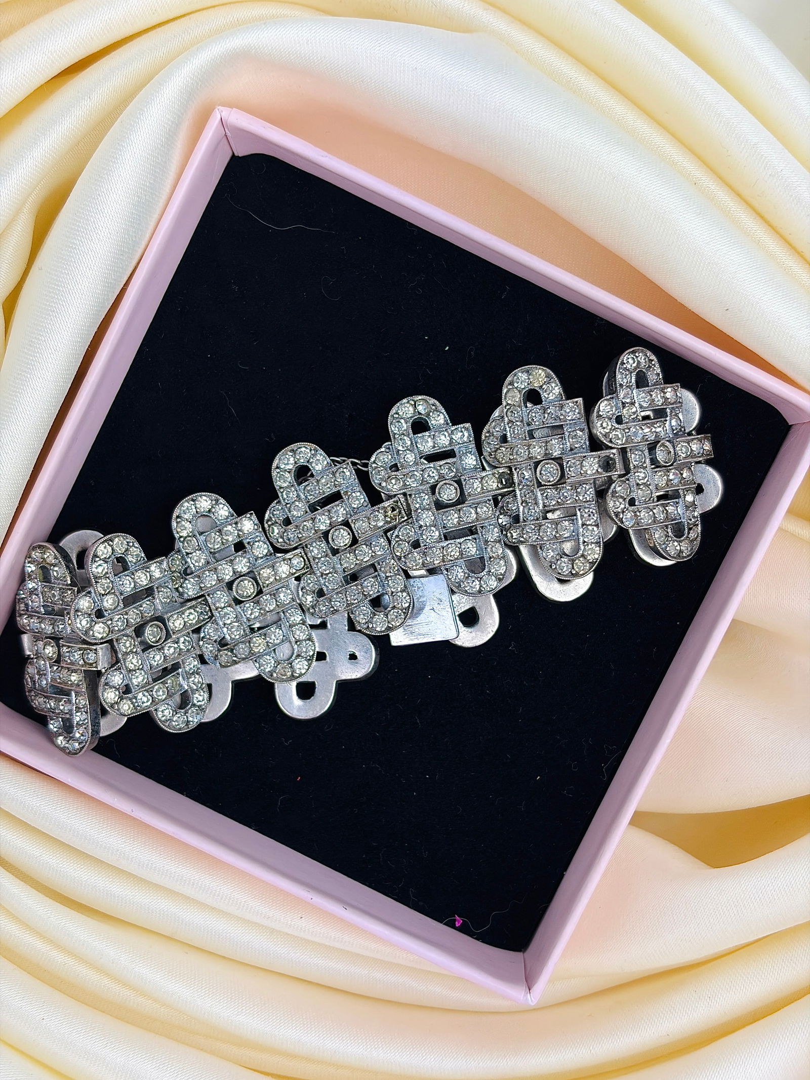 ANTIQUE 925 SILVER PASTE BRACELET - 5