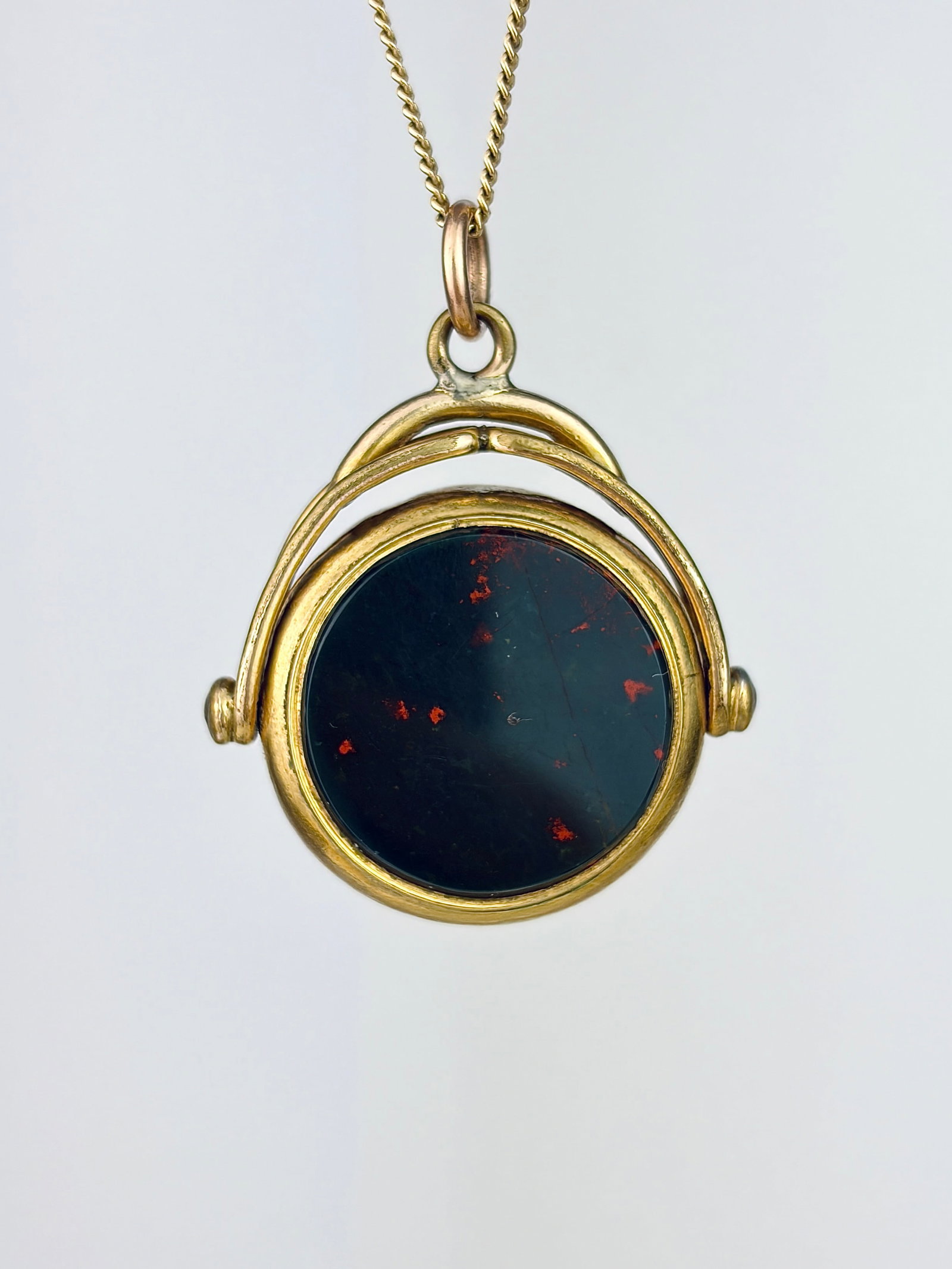 ANTIQUE LARGE SPINNING FOB SEAL PENDANT (1 of 5)