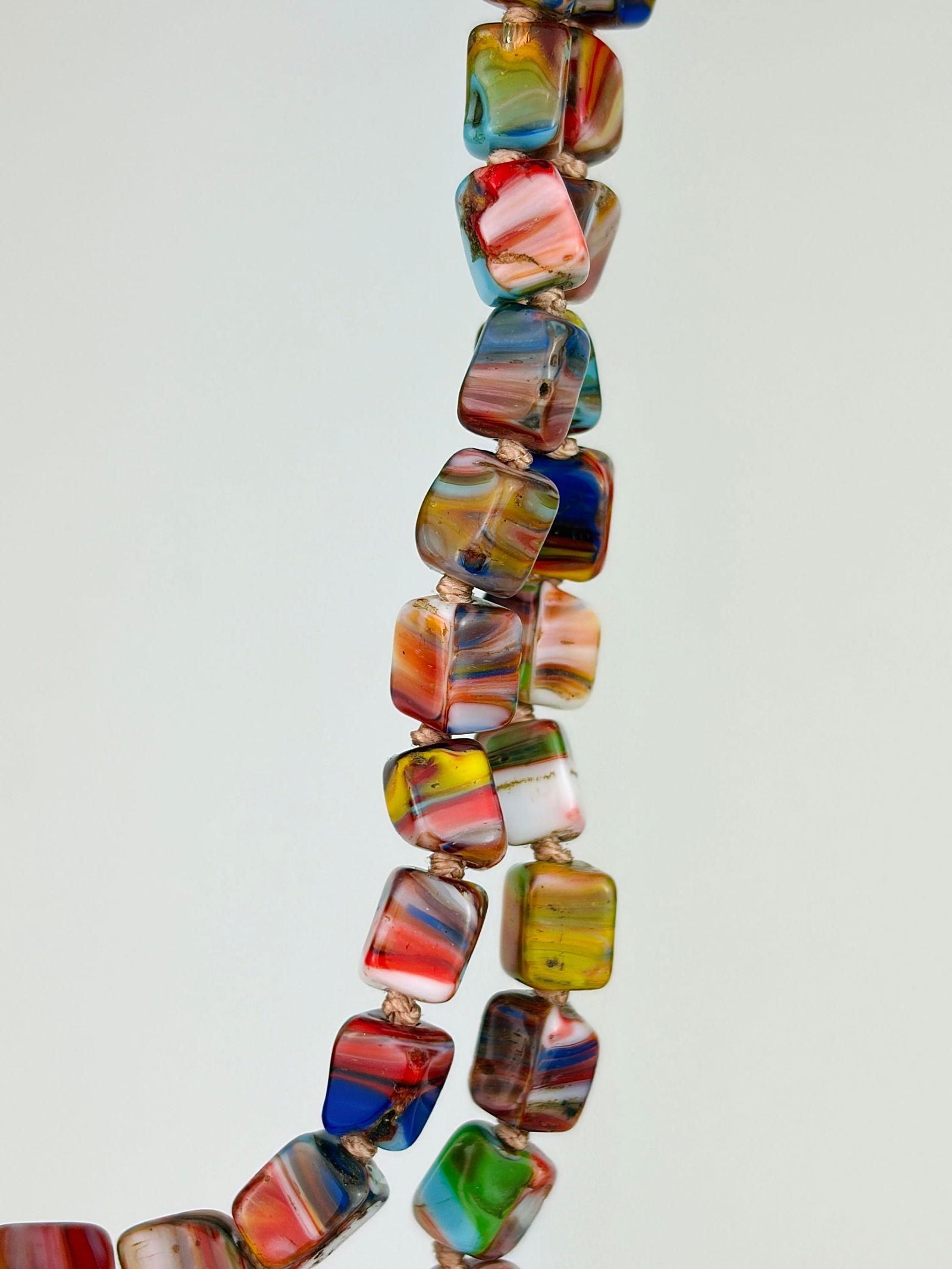 LONG AGATE BEADED NECKLACE WITH CLASP - 2