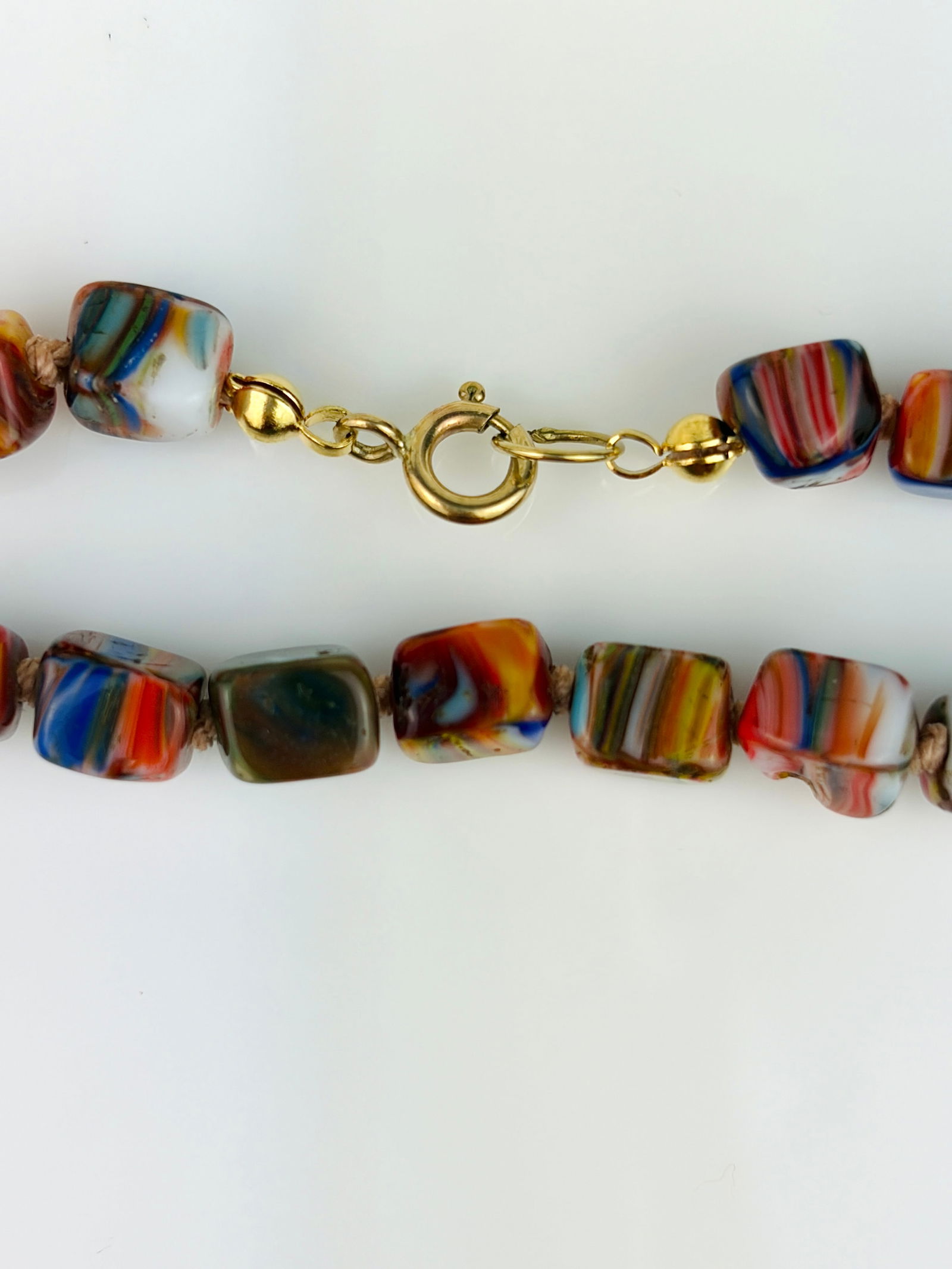 LONG AGATE BEADED NECKLACE WITH CLASP - 3