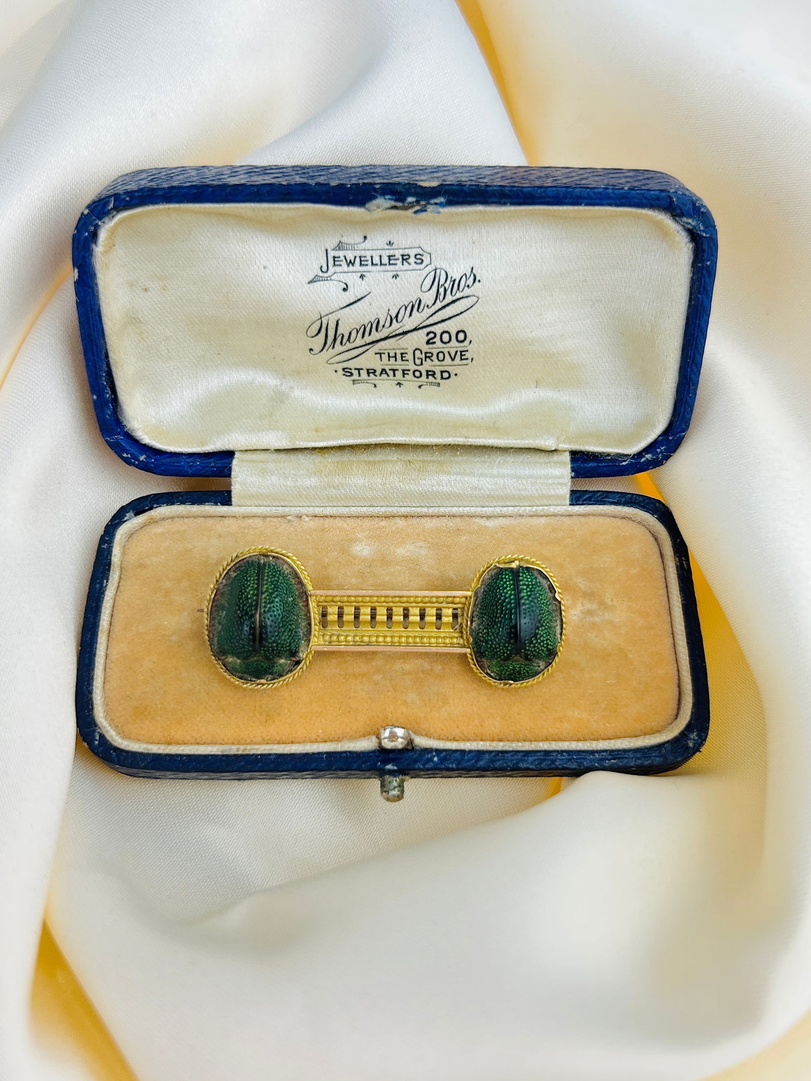 Antique Double Scarab Brooch - 7