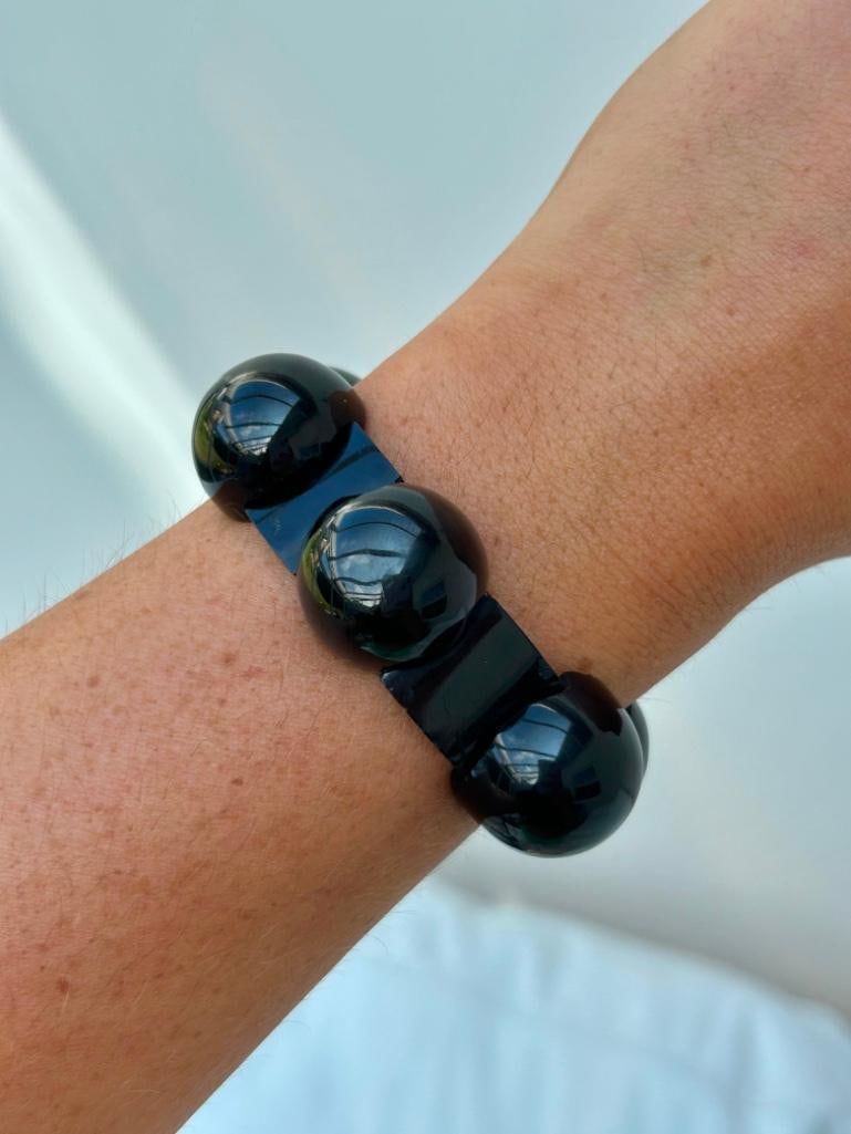 Chunky Bracelet: Chunky Bracelet wonderful chunky bracelet, great accessory measurements inner diameter 70mm x 70mm (biggest as it stretches) width 21mm weight 31.31g 