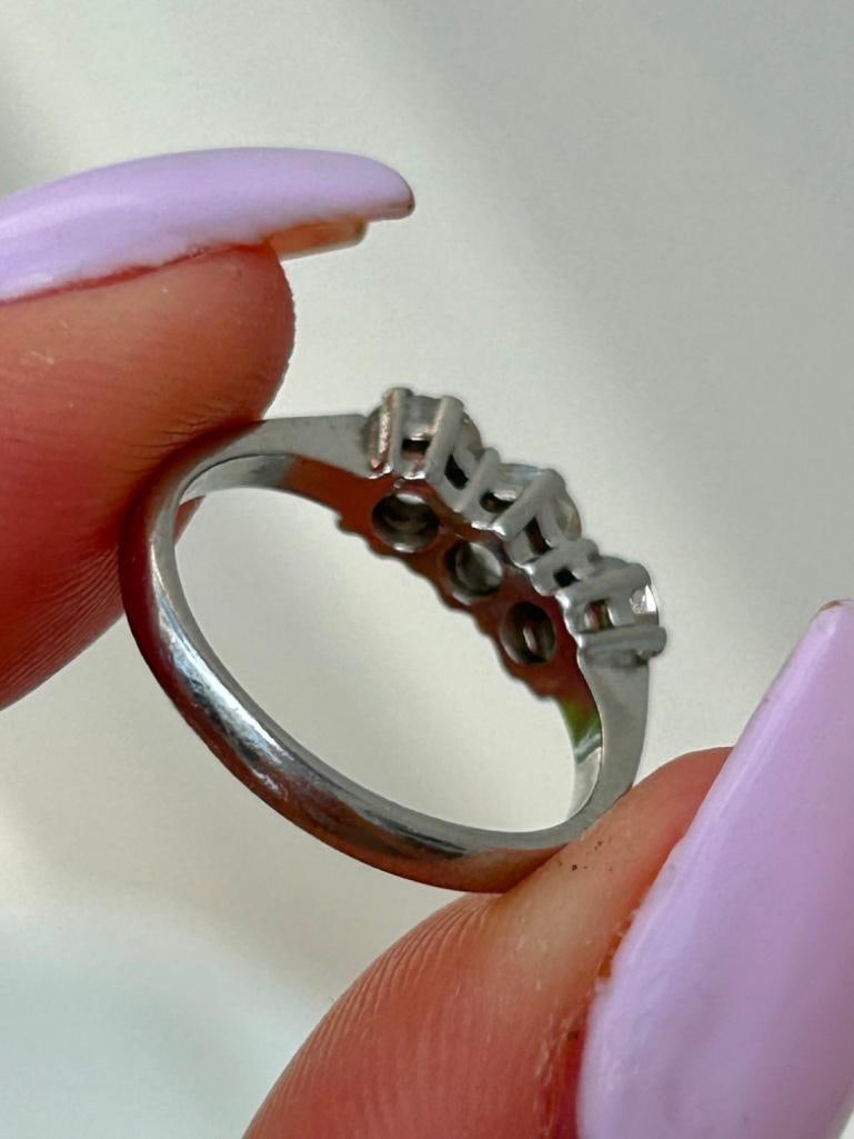 Platinum and Diamond 3 Stone Ring - 6
