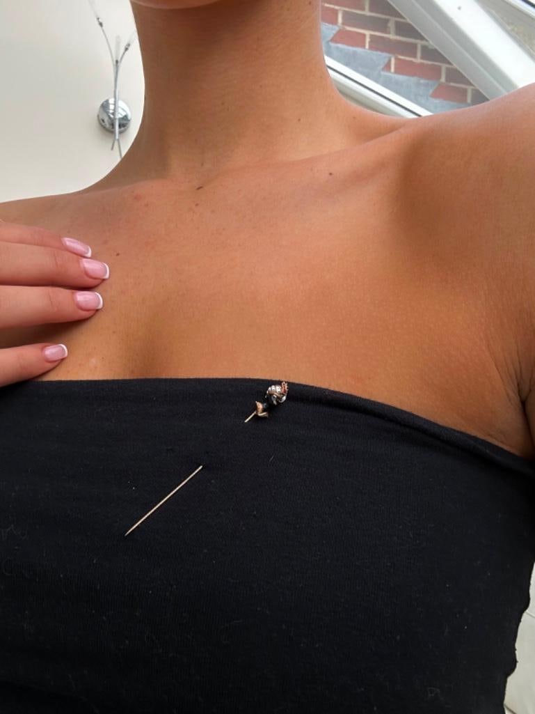 Antique Boxed Blackamoor Enamel Stick Pin Brooch: Antique Boxed Blackamoor Enamel Stick Pin Brooch truly charming measurements size 76mm x 7mm weight 2.08g materials enamel UC2