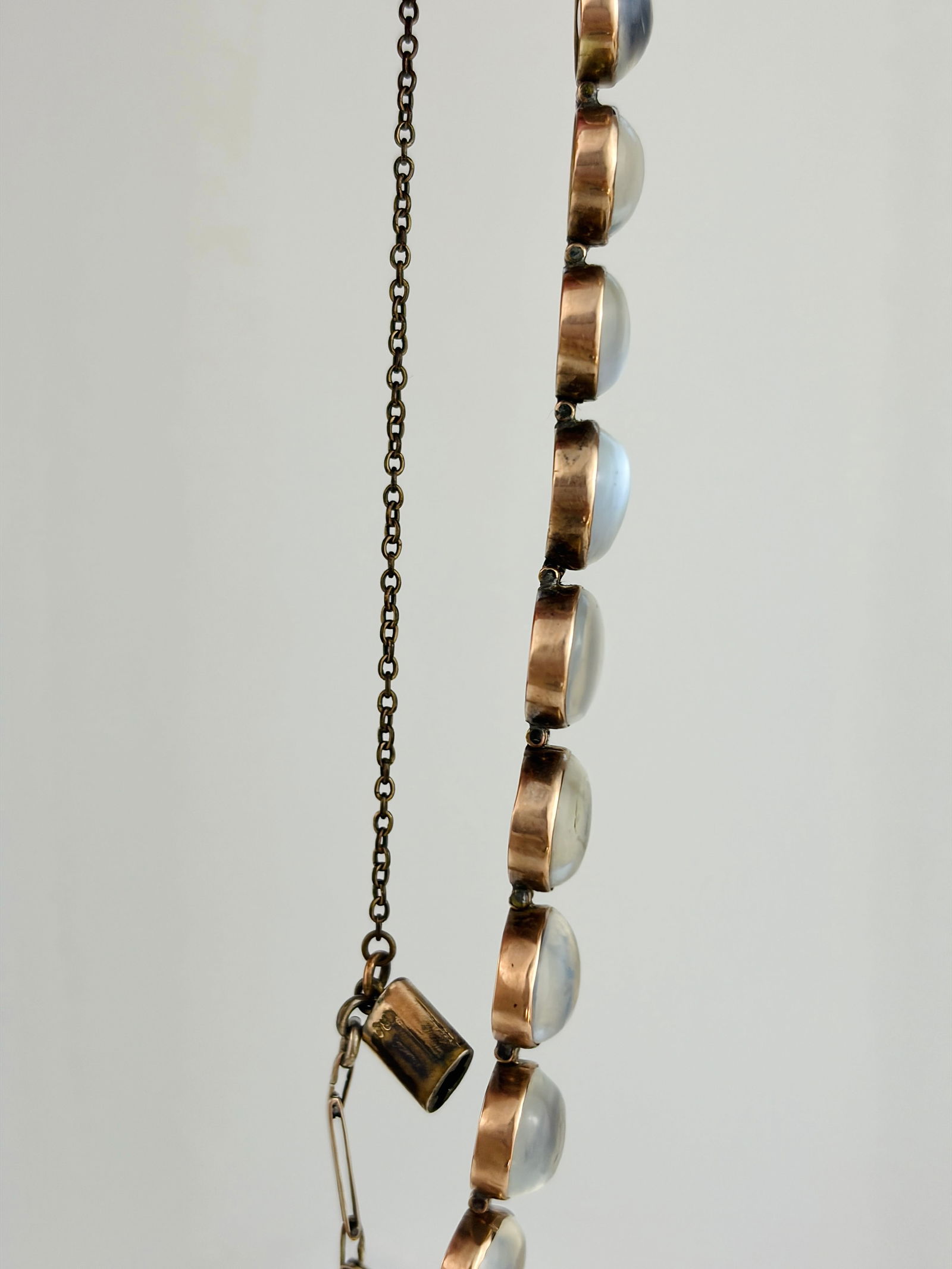 ANTIQUE GOLD CABOCHON MOONSTONE BRACELET - 5