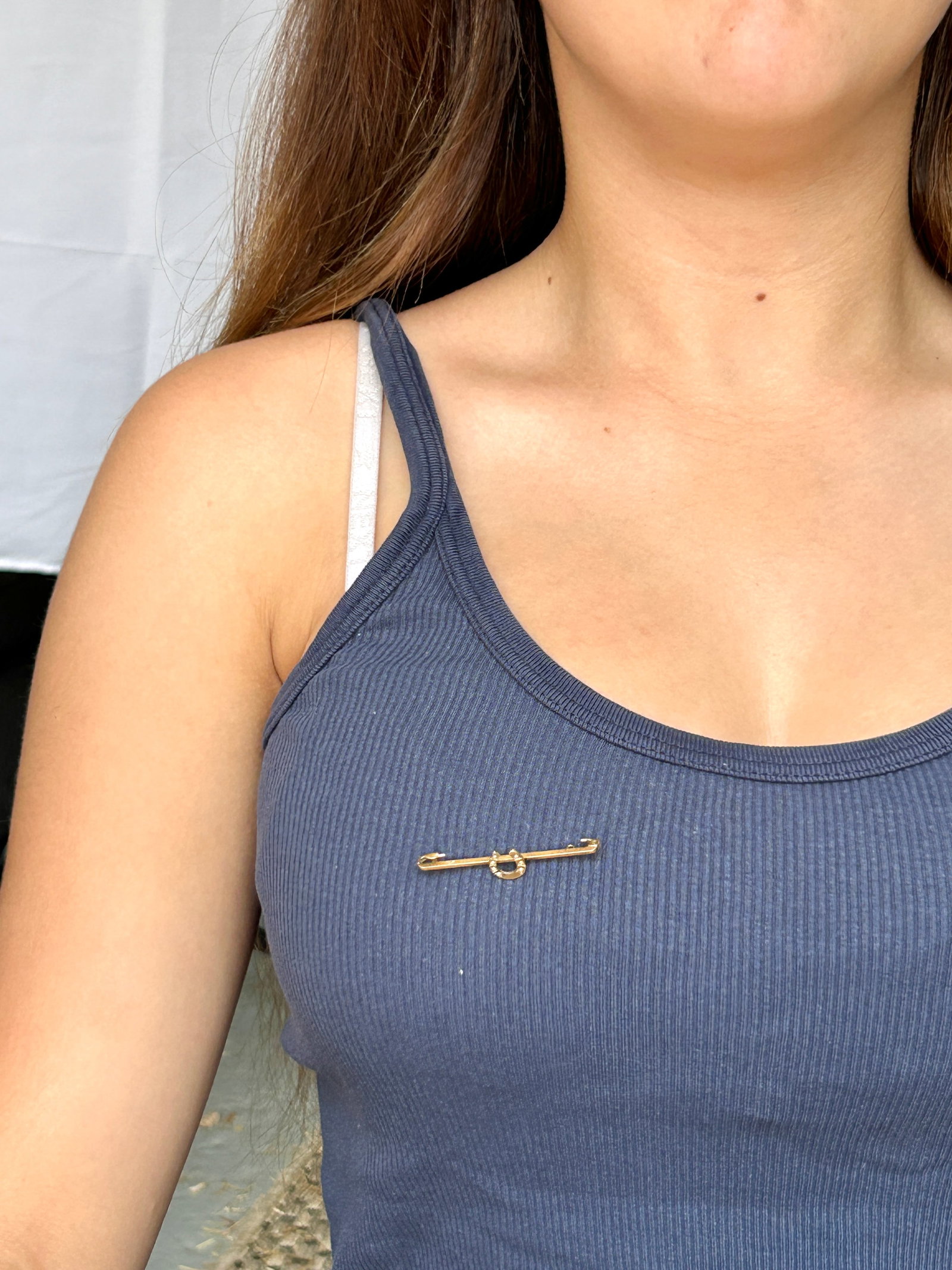 antique 9ct gold and pearl lucky horseshoe bar brooch in fitted box - 6