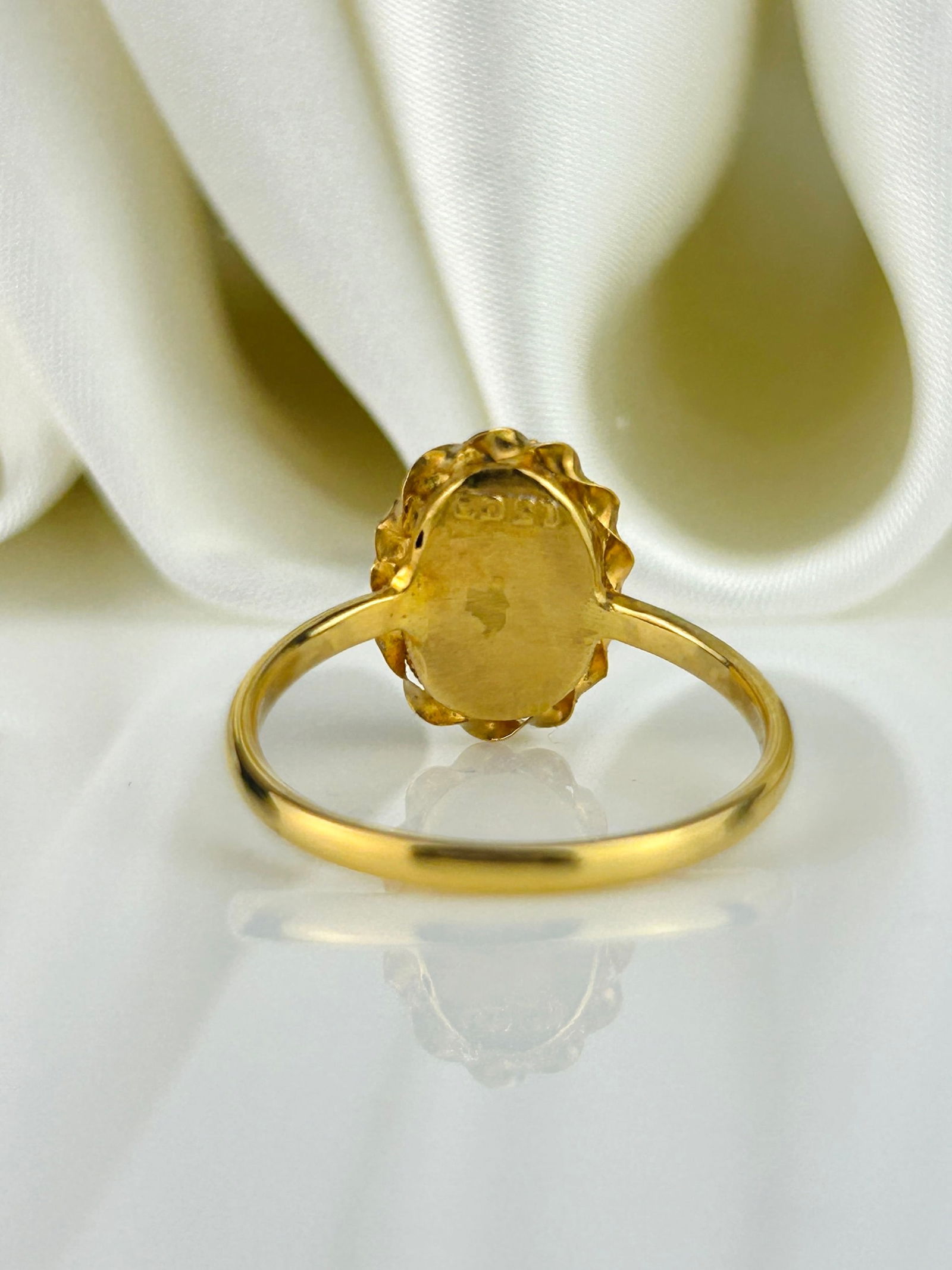 Antique Victorian Turquoise and Rose Cut Diamond Cluster Dome Ring in 15ct Gold - 3