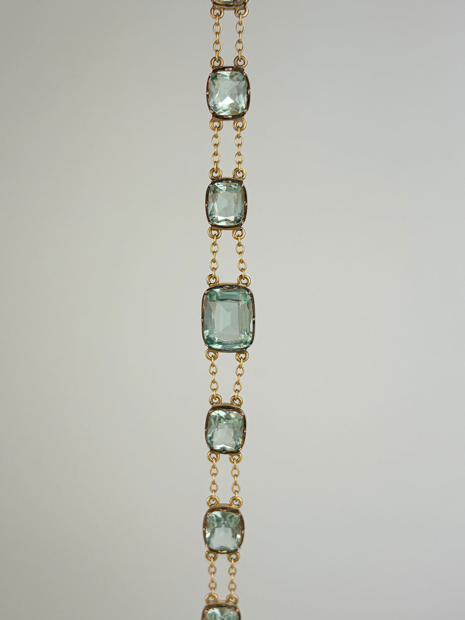 Antique Georgian Blue Paste Gold Bracelet - 2