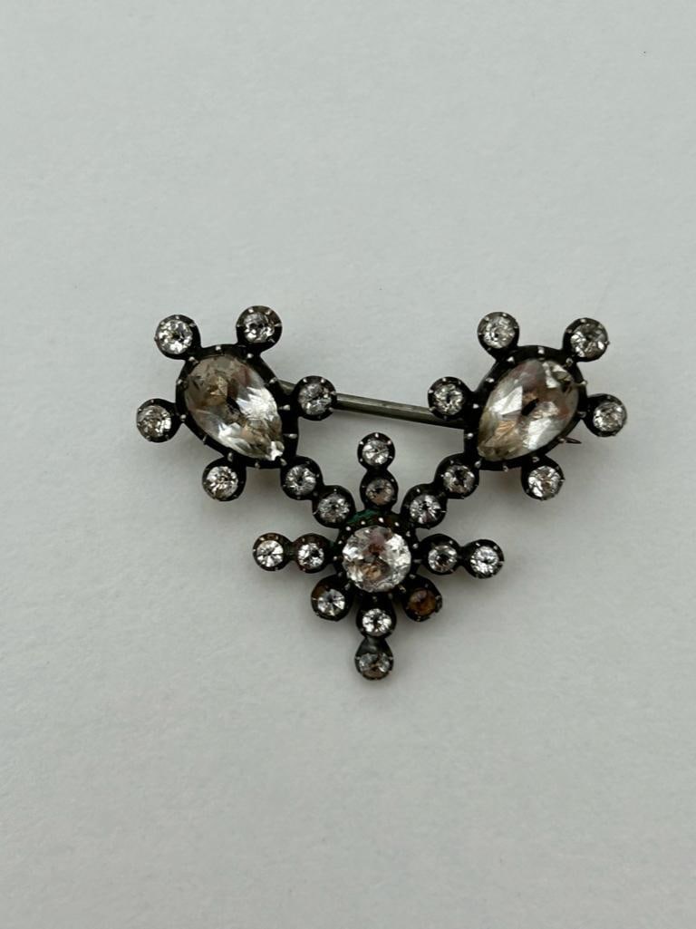 Georgian Gold Paste Brooch - 4