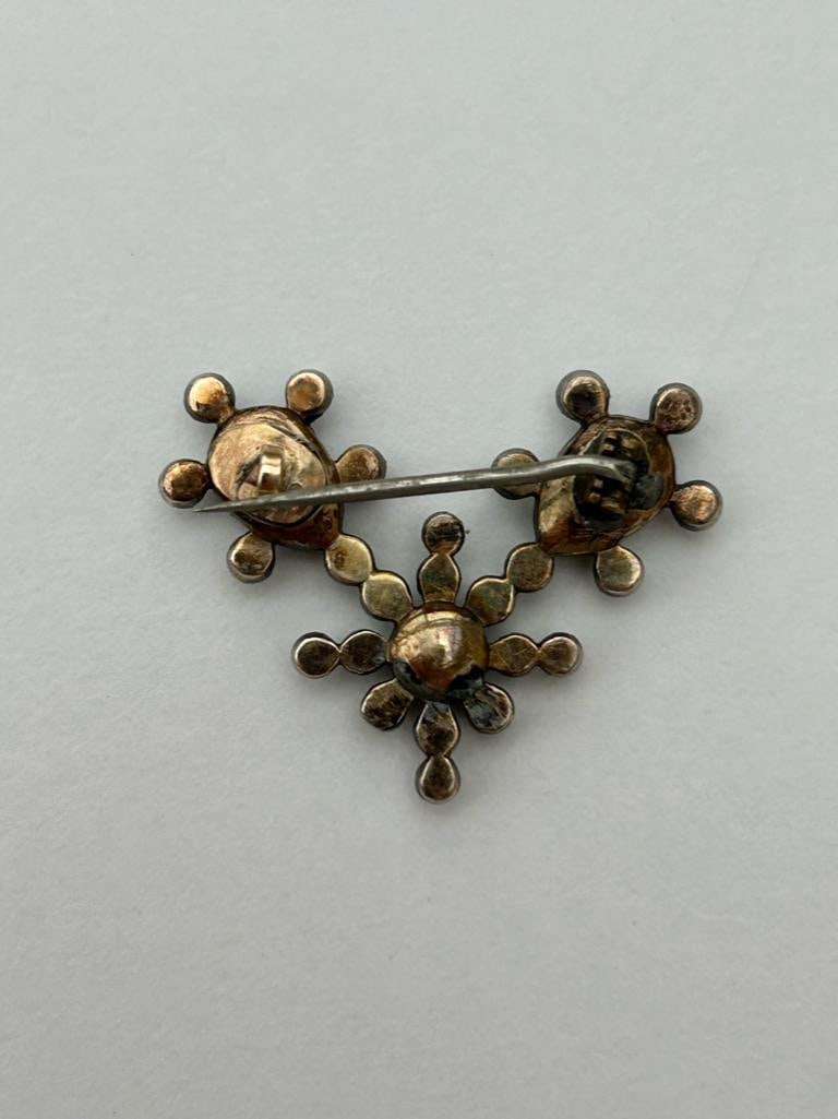 Georgian Gold Paste Brooch - 5