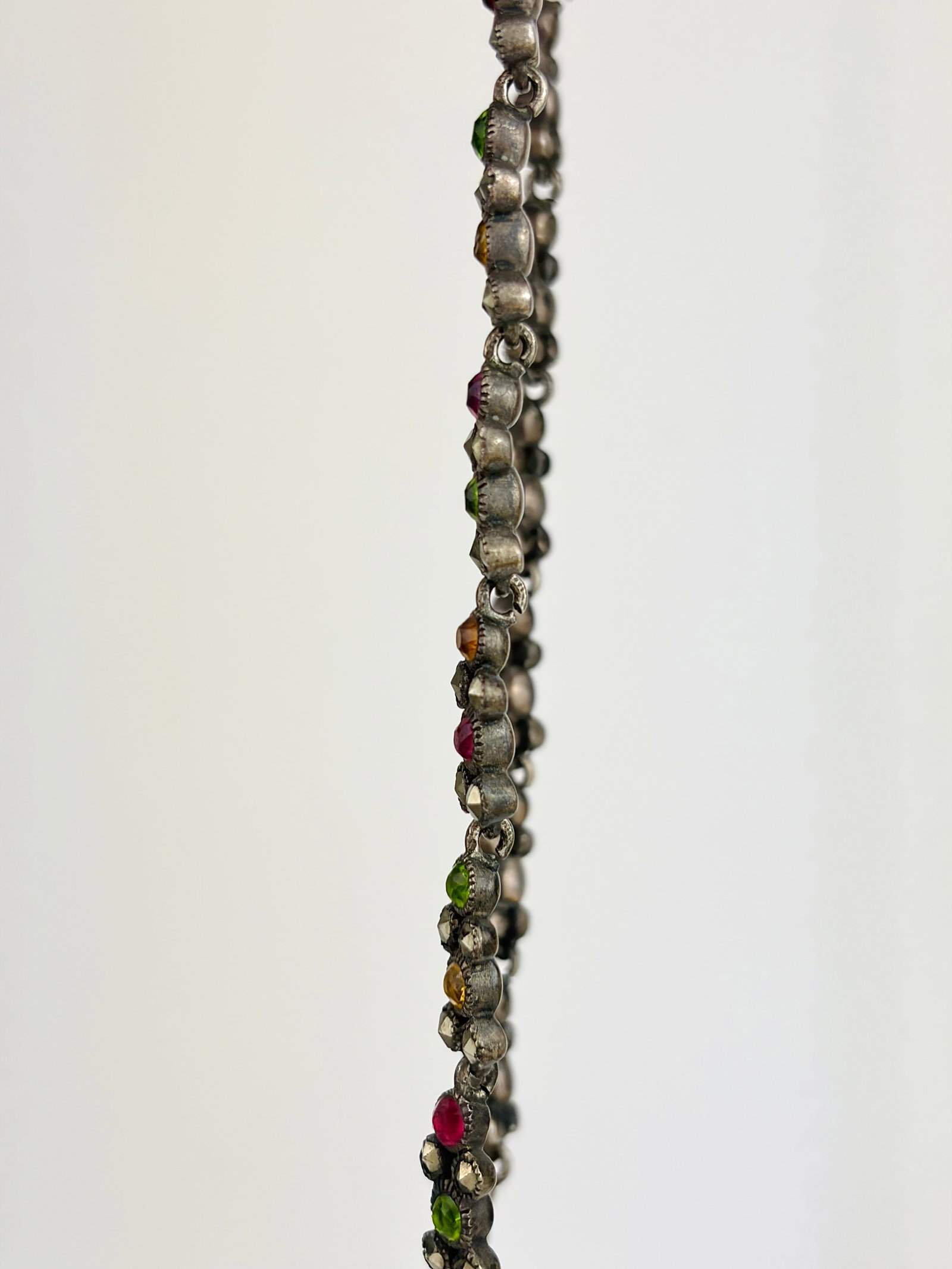 LATE GEORGIAN SILVER MULTI-COLOURED NECKLACE - 5