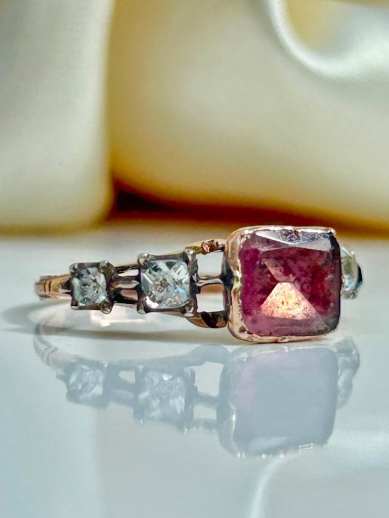 Outstanding Georgian Era Paste Gold Ring - 2