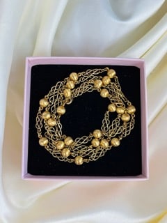 18ct Yellow Gold Ball and Infinity Link Chain Necklace - 7