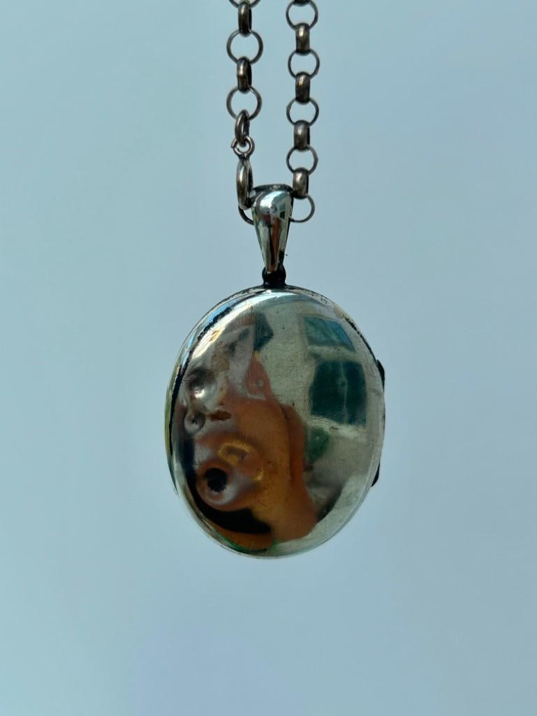 Victorian Aesthetic Locket and Chain Necklace Set - 4