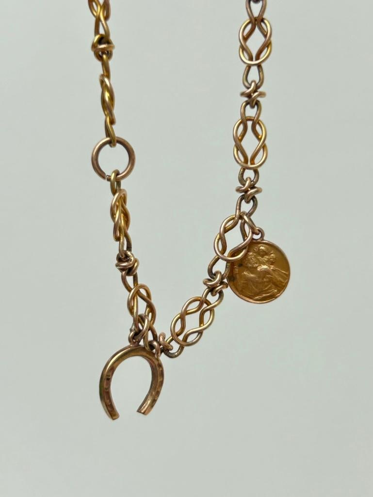 Vintage 9ct Yellow Gold Charm Bracelet - 2