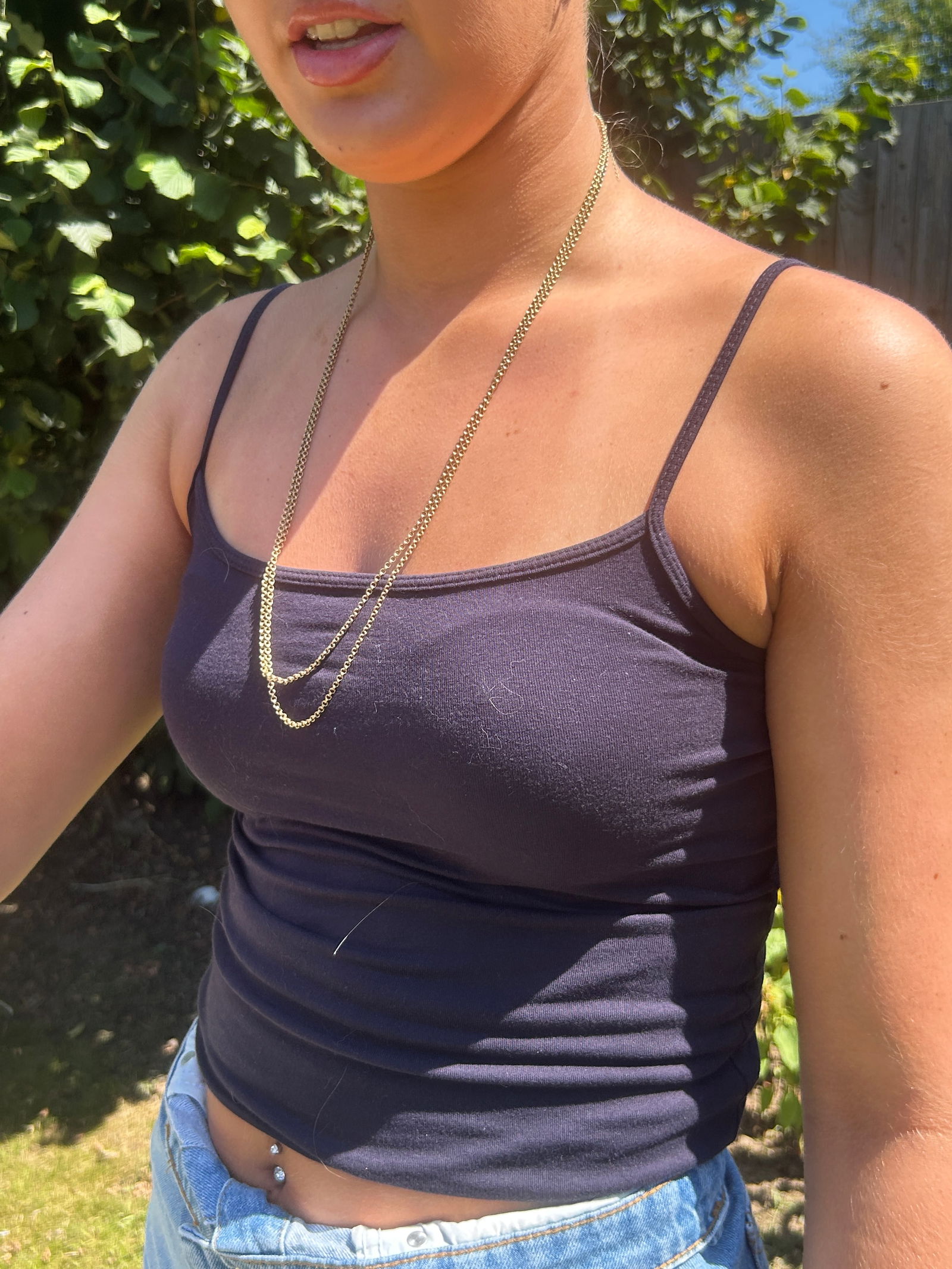 antique 15ct yellow gold longguard chain necklace - 4