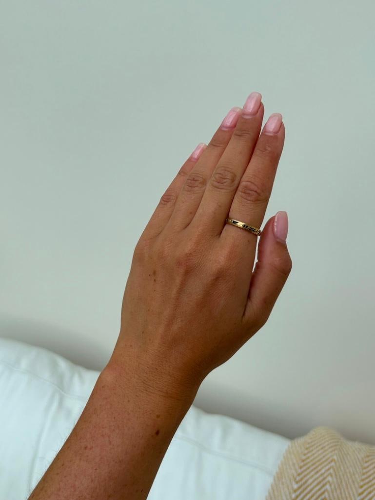 Heavy 18ct Yellow Gold Black Enamel Mourning Band c1785 - 2