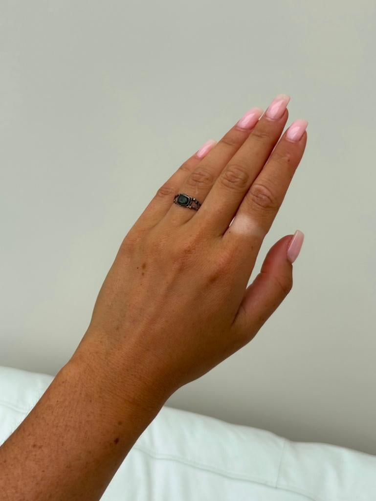 Antique Gold Georgian Era Locket Front Ring - 2