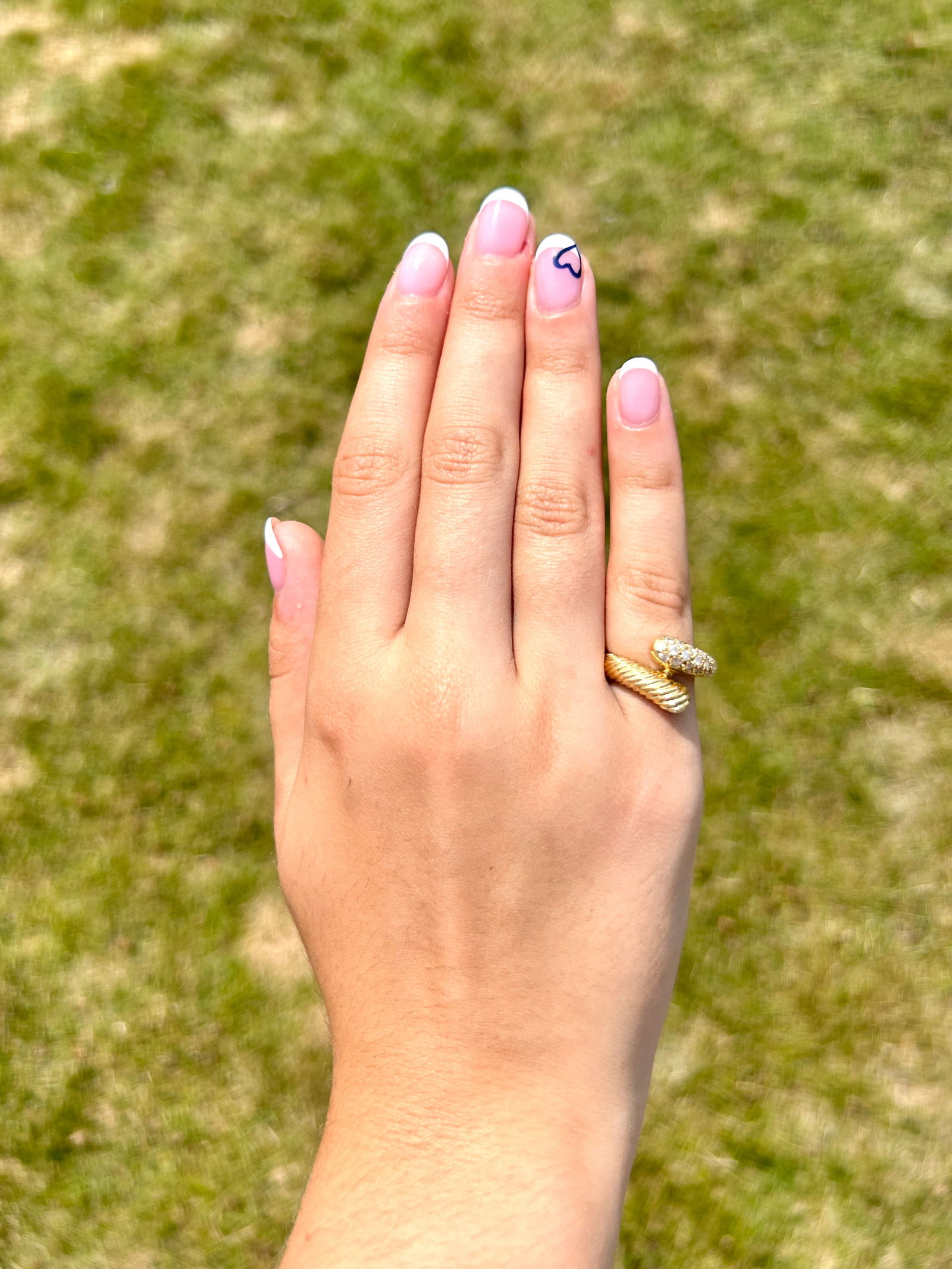 High quality 18ct yellow gold diamond snake design ring - 2