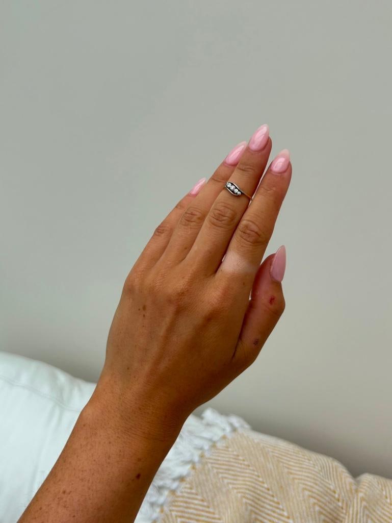 Antique 18ct Gold Diamond 5 Stone Twist Ring - 3