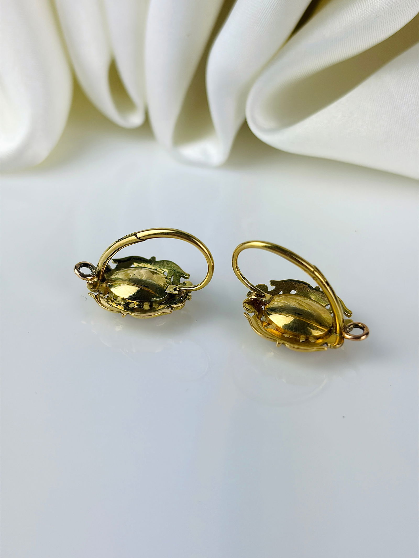 Incredible Antique 18ct yellow gold Amethyst and diamond Boxed Necklace and Earrings Suite - 8