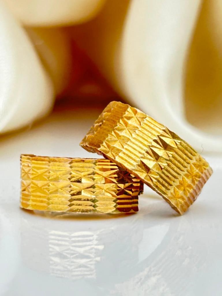 Chunky Gold Hoop Earrings: Chunky Gold Hoop Earrings gorgeous pair of chunky hoops measurements size 7mm x 15mm Weight: 3.75g materials gold