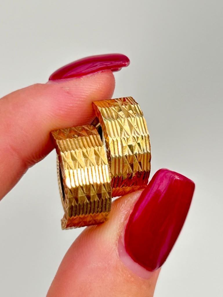 Chunky Gold Hoop Earrings - 4