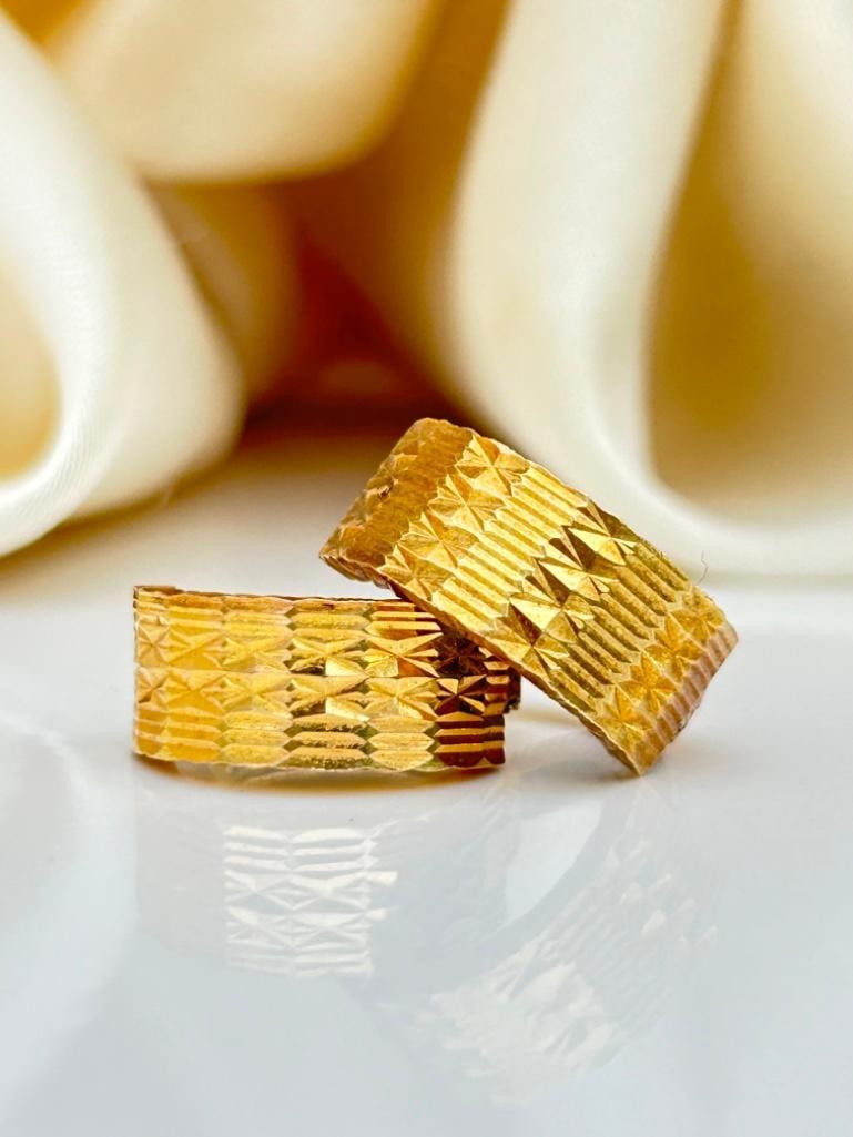 Chunky Gold Hoop Earrings - 7