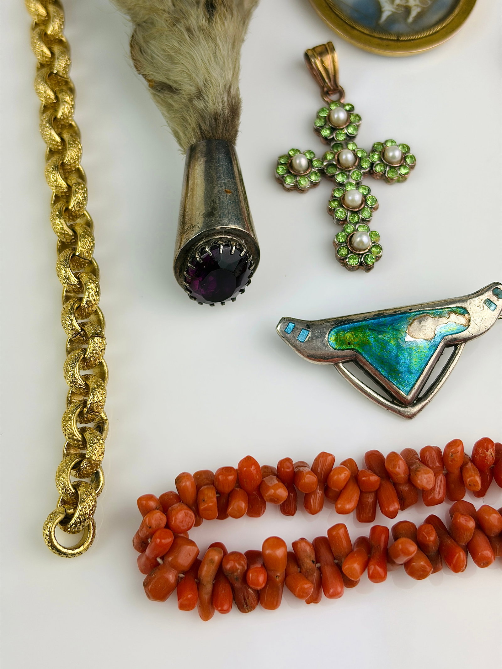 MIXED LOT Silver Brooch, Pendants ETC - 4