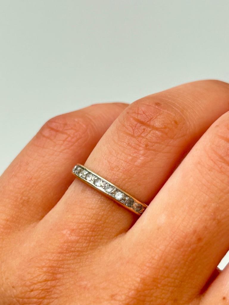 Sweet 9ct Gold Paste Eternity Band Ring - 2