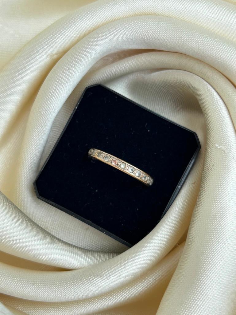 Sweet 9ct Gold Paste Eternity Band Ring - 4